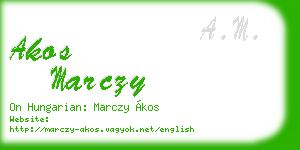 akos marczy business card